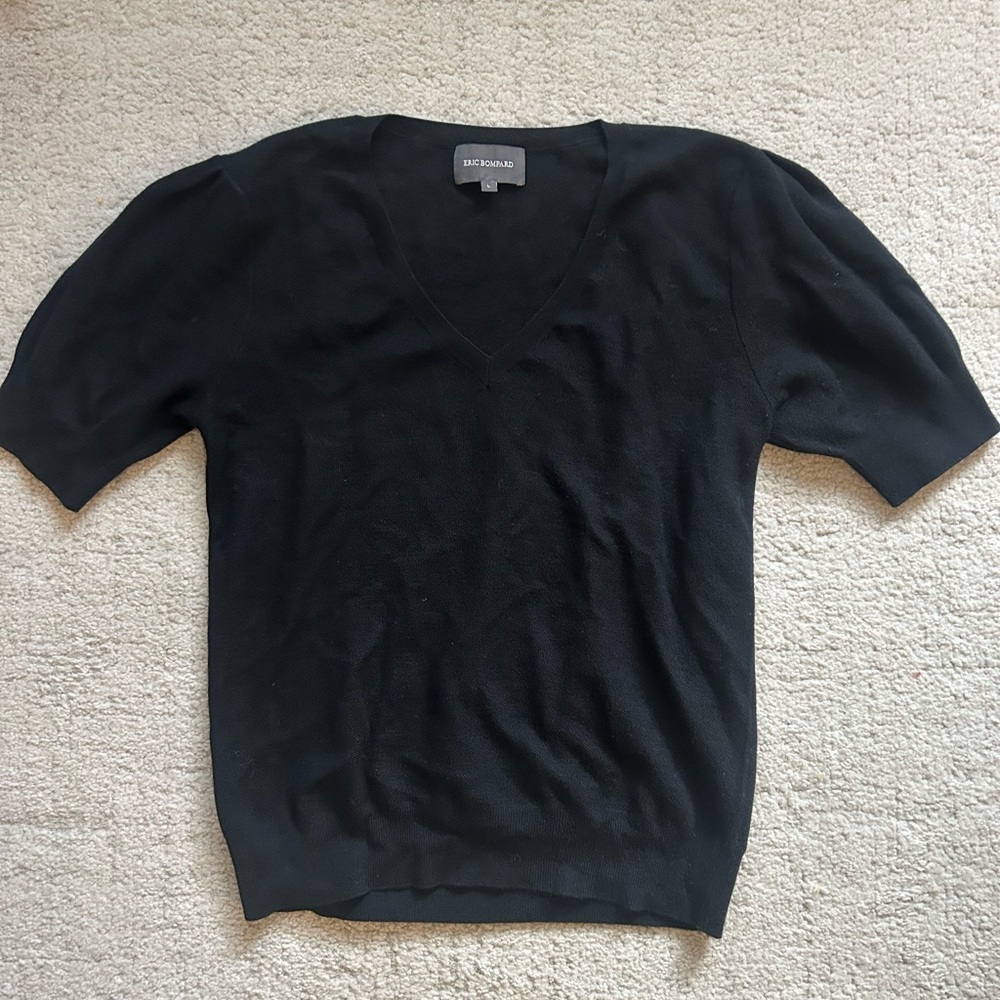 Eric Bompard V-Neck puffed sleeves Sweater